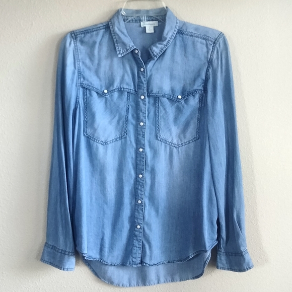 Sundance size small button up denim long sleeve western shirt - Picture 1 of 7